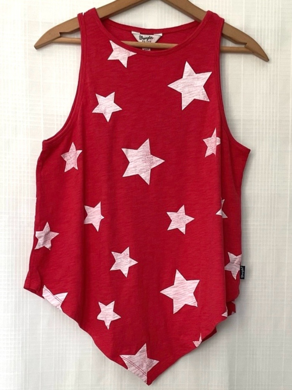 Wrangler Retro Red Shirt with White Stars 4th of July